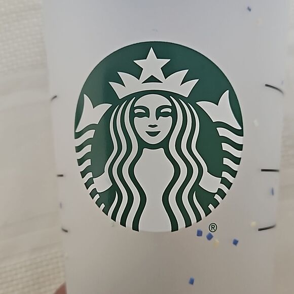 Starbucks Plastic Cold Beverage Cup  With Straw 24oz Clear - Picture 14 of 16